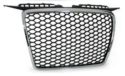 Calandre Sport Noire Nid D'Abeilles Pour Audi A3 S3 RS3 8P Sportback 2008-2013 | Look RS Sans Emblème