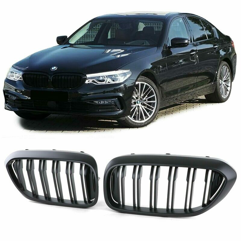 Calandre / Grille Sport noir mat double lame pour BMW Série 5 G30 / G38 Berline et Touring