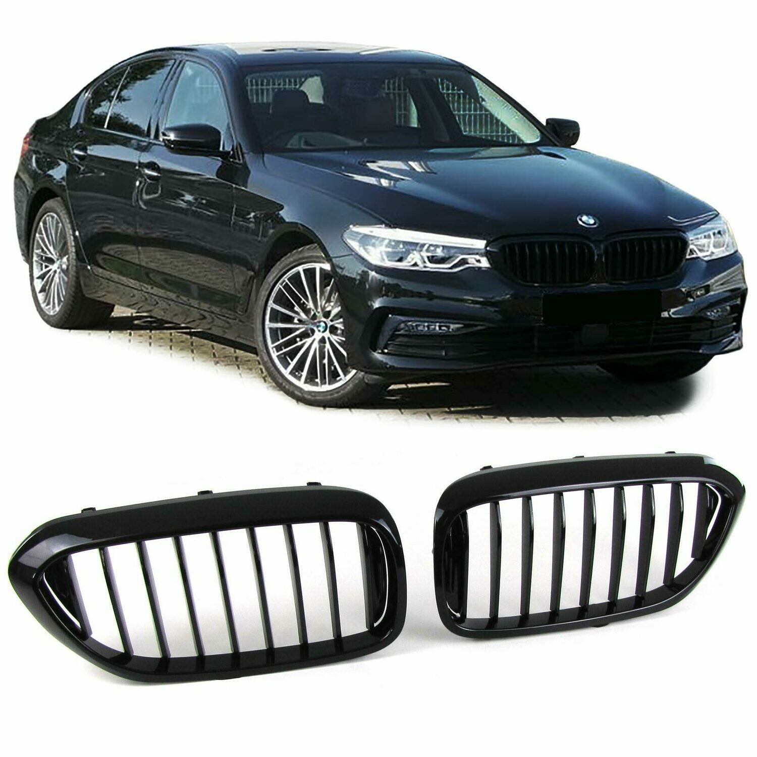 Calandre / GrilleSport noir brillant  pour BMW Série 5 G30 / G38 Berline et Touring