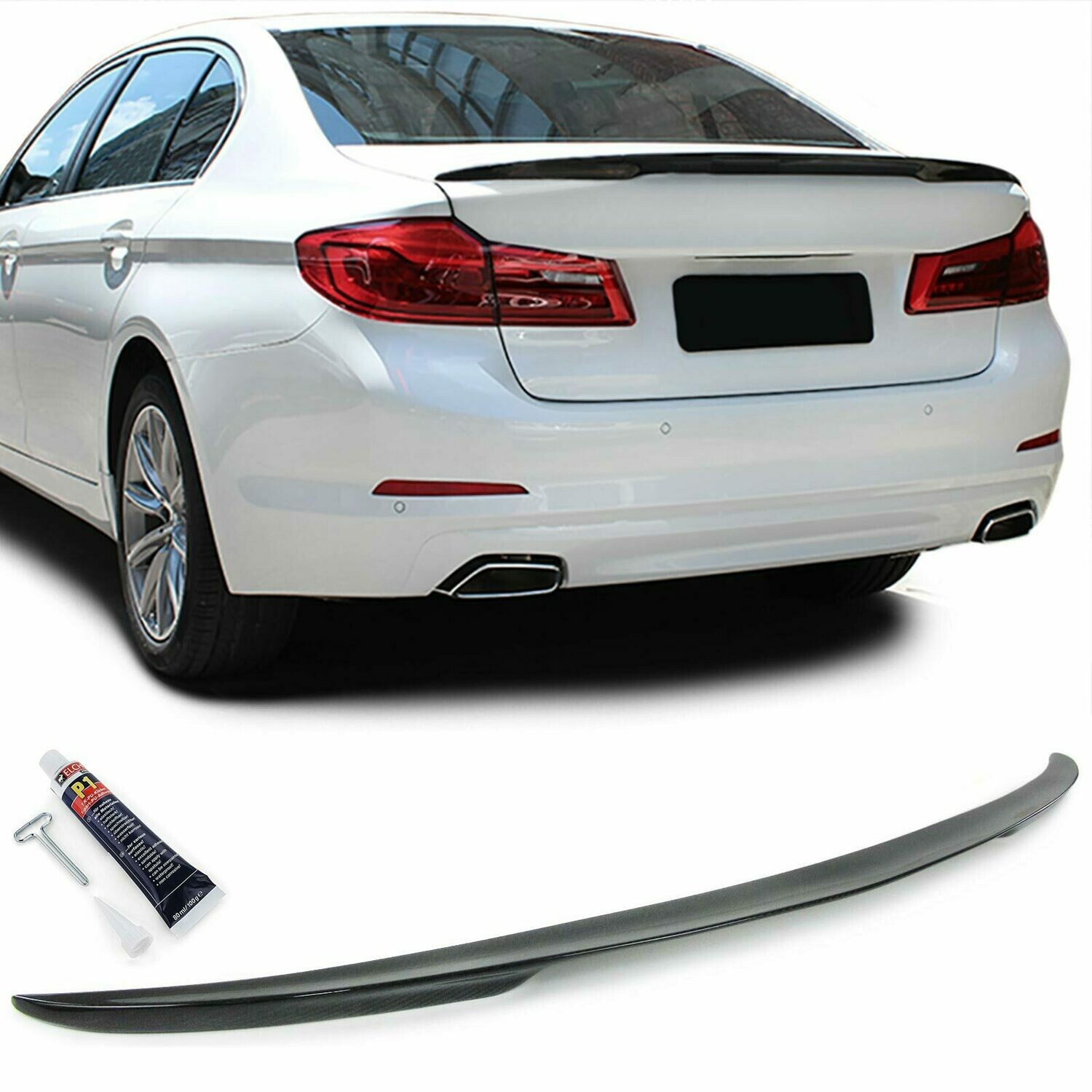 Spoiler traseiro em carbono Sport Look para BMW Série 5 G30 berlina a partir de 2016