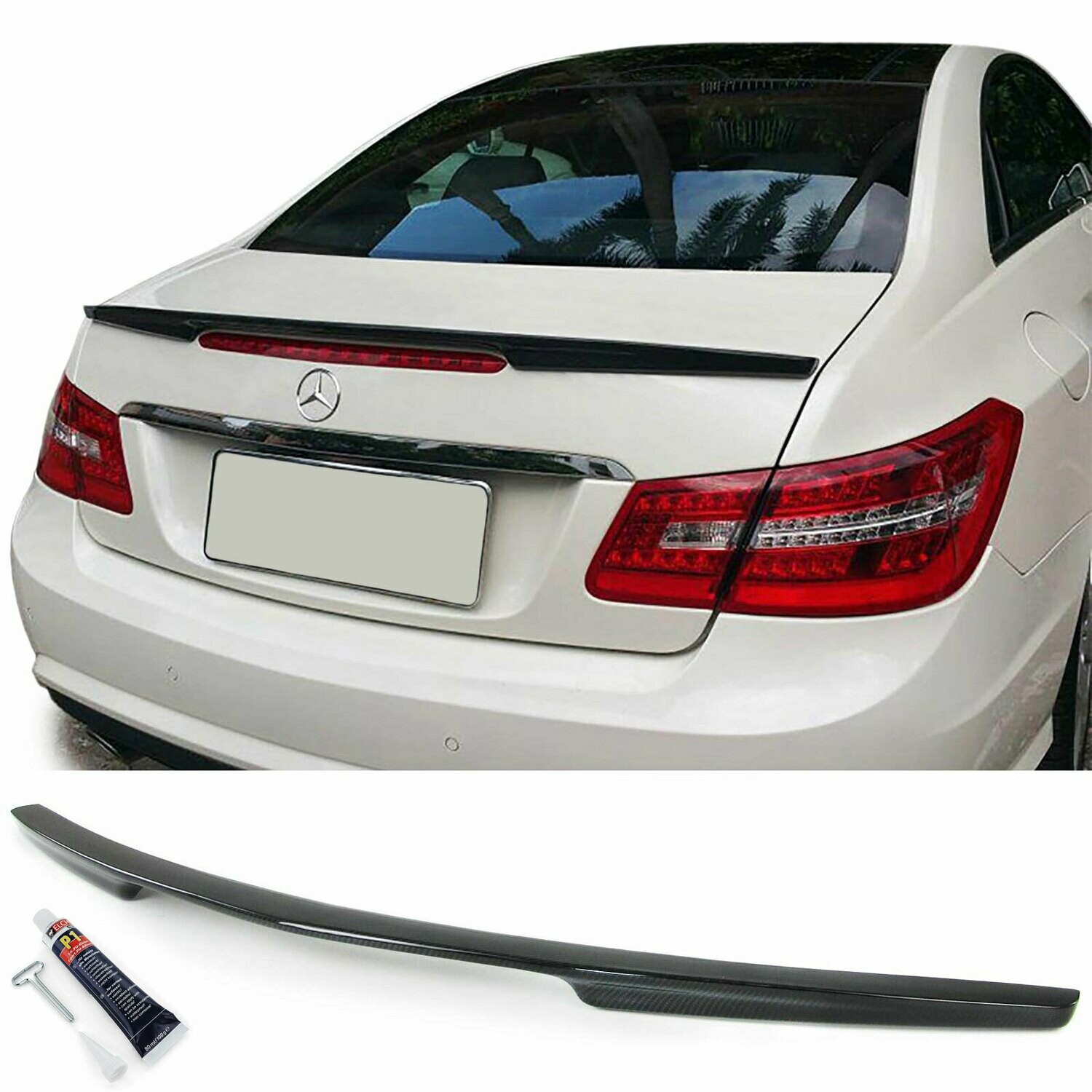 Becquet arrière en carbone pour Mercedes Classe E Coupé C207 de 2009