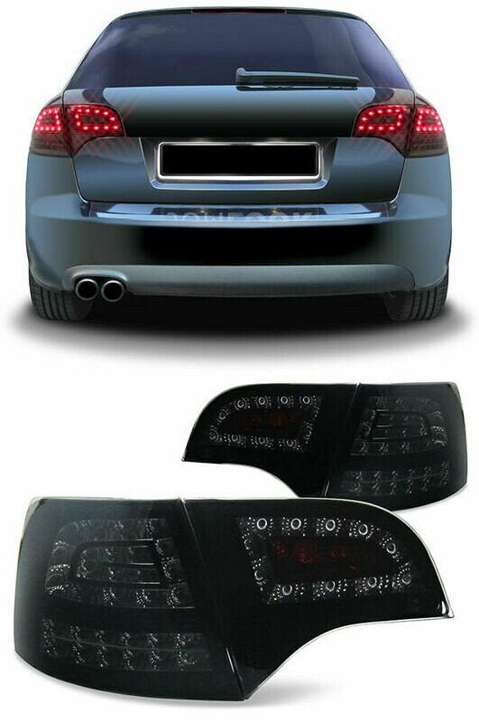 Paire de Feux arrière Noir Audi A4 B7 Break à LED