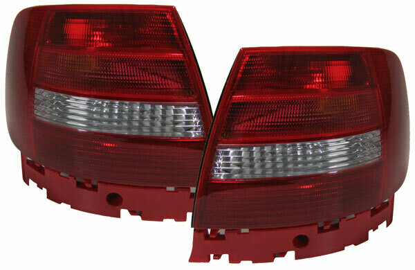 Paire de feux arrière Audi A4 B5 94-00 Rouge et Blanc