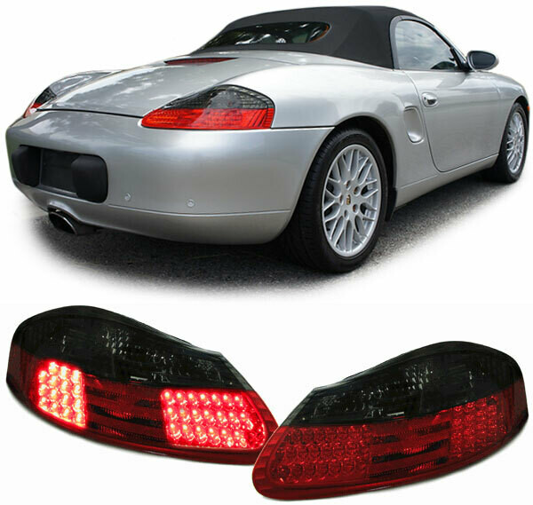 Paire de feux arrière à LED rouge noir pour Porsche Boxster 986 1996-2004