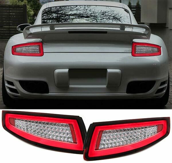 Paire de feux arrière à LED rouge clair pour Porsche 911 997 Coupé Cabriolet 2004-2008