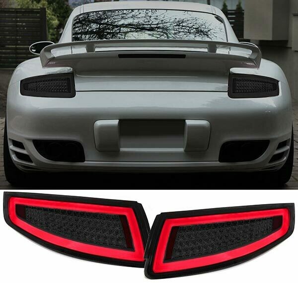 Paire de feux arrière à LED noir fumé pour Porsche 911 997 Coupé Cabriolet 2004-2008