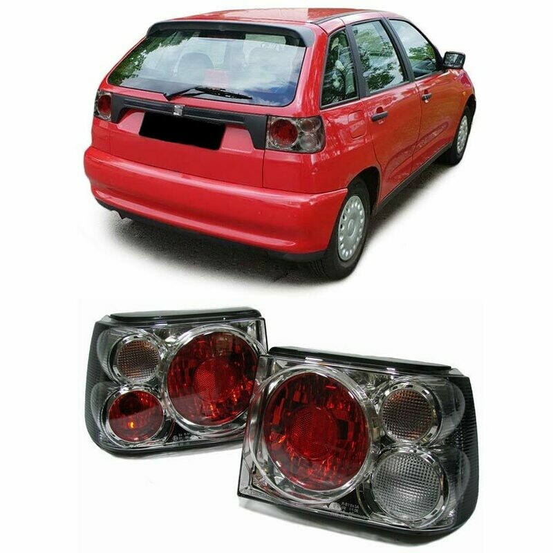 Paire de feux arrière en verre chrome pour Seat Ibiza 1996-1999