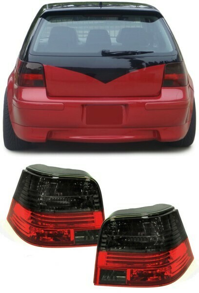 Paire de feux arrière en verre Celis rouge noir pour Volkswagen Golf 4 1997-2003
