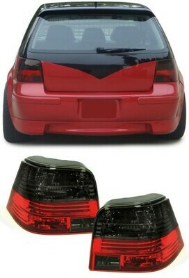 Paire de feux arrière en verre Celis rouge noir pour Volkswagen Golf 4 1997-2003