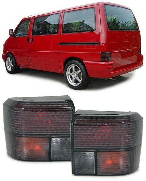 Paire de feux arrière noir pour Volkswagen T4 Bus Transporter Caravelle 1990-2003