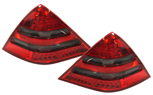 Paire de feux arrière à LED rouge noir pour Mercedes SLK R170 1996 - 2004