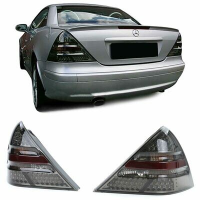 Paire de feux arrière à LED en verre noir fumé pour Mercedes SLK R170 1996-2004