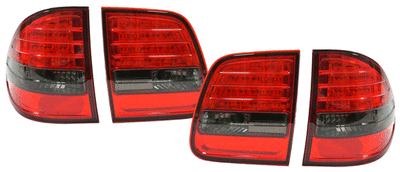 Paire de feux arrière à LED rouge noir pour Mercedes Classe E W210 T Kombi 1996-2003
