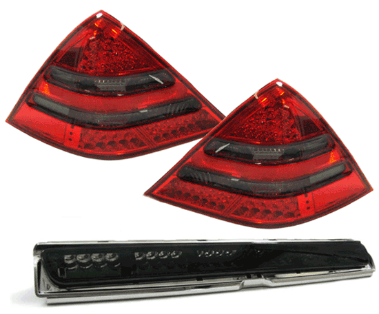 Paire de feux arrière à LED + 3 ème feu stop pour Mercedes SLK R170