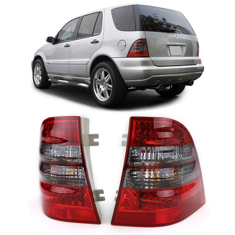 Paire de feux arrière à LED rouge noir pour Mercedes ML W163