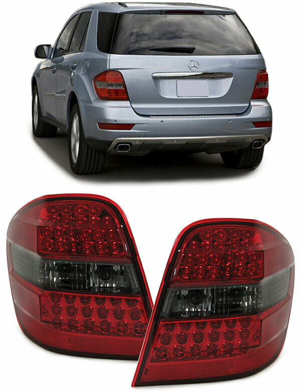 Paire de feux arrière à LED rouge noir pour Mercedes ML W164 2005