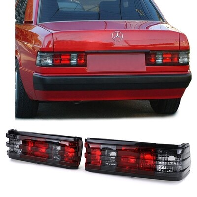 Paire de feux arrière rouge noir pour Mercedes 190 W201 1982 - 1993