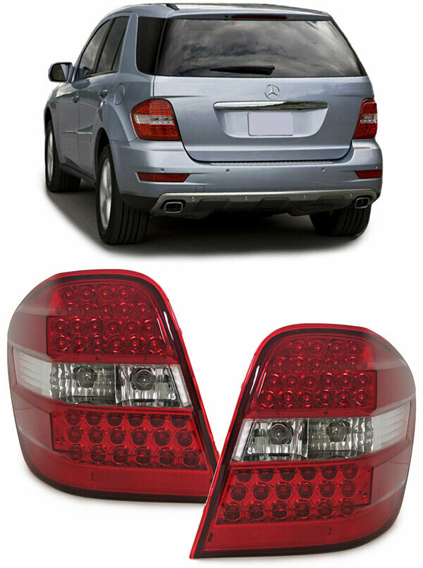 Paire de feux arrière à LED rouge clair pour Mercedes ML W164 2005 - 2008