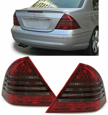 Paire de feux arrière à LED rouge noir pour Mercedes Classe C W203 2004-2007
