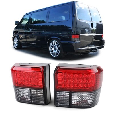 Paire de feux arrière à LED rouge noir pour Volkswagen Bus T4 1990-2003