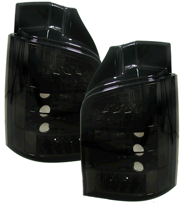 Paire de feux arrière à LED en verre noir pour Volkswagen Bus T5 2003 - 2009