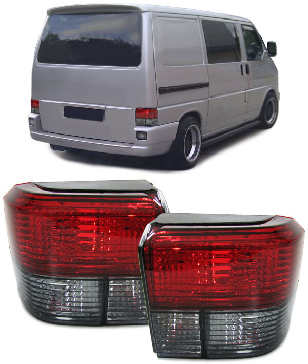 Paire de feux arrière rouge noir pour Volkswagen Bus T4 1990 - 2003