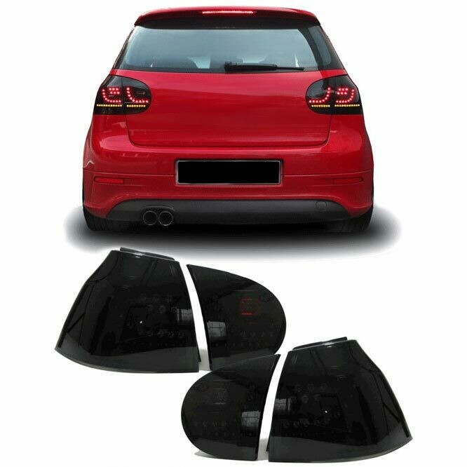 Paire de feux arrière à LED noir fumée pour Volkswagen Golf 5 2003 - 2008