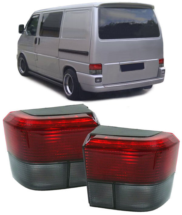 Paire de feux arrière rouge gris pour Volkswagen Bus T4
