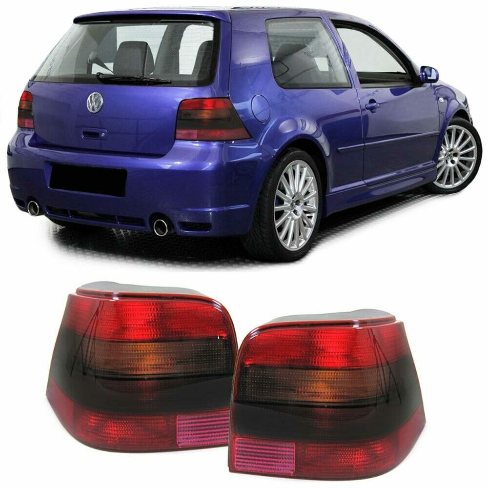 Paire de feux arrière rouge noir pour Volkswagen Golf 4 berline 1997 - 2003