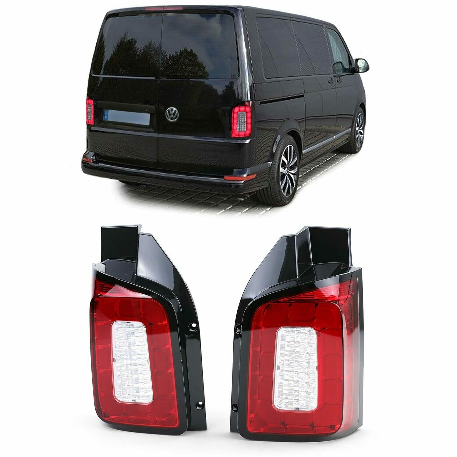 Paire de feux arrière à LED rouge clair pour  VW T6 Bus à partir de 2015