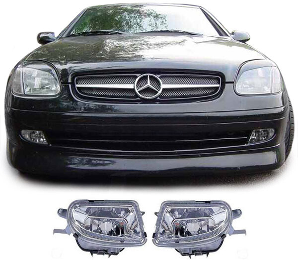 Paire de feux antibrouillard pour Mercedes SLK R170 + CLK W208 + Classe E W210