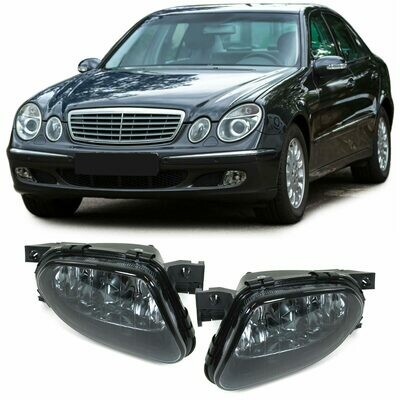 Paire de feux antibrouillard noir fumé pour Mercedes Classe E W211 2002 - 2006