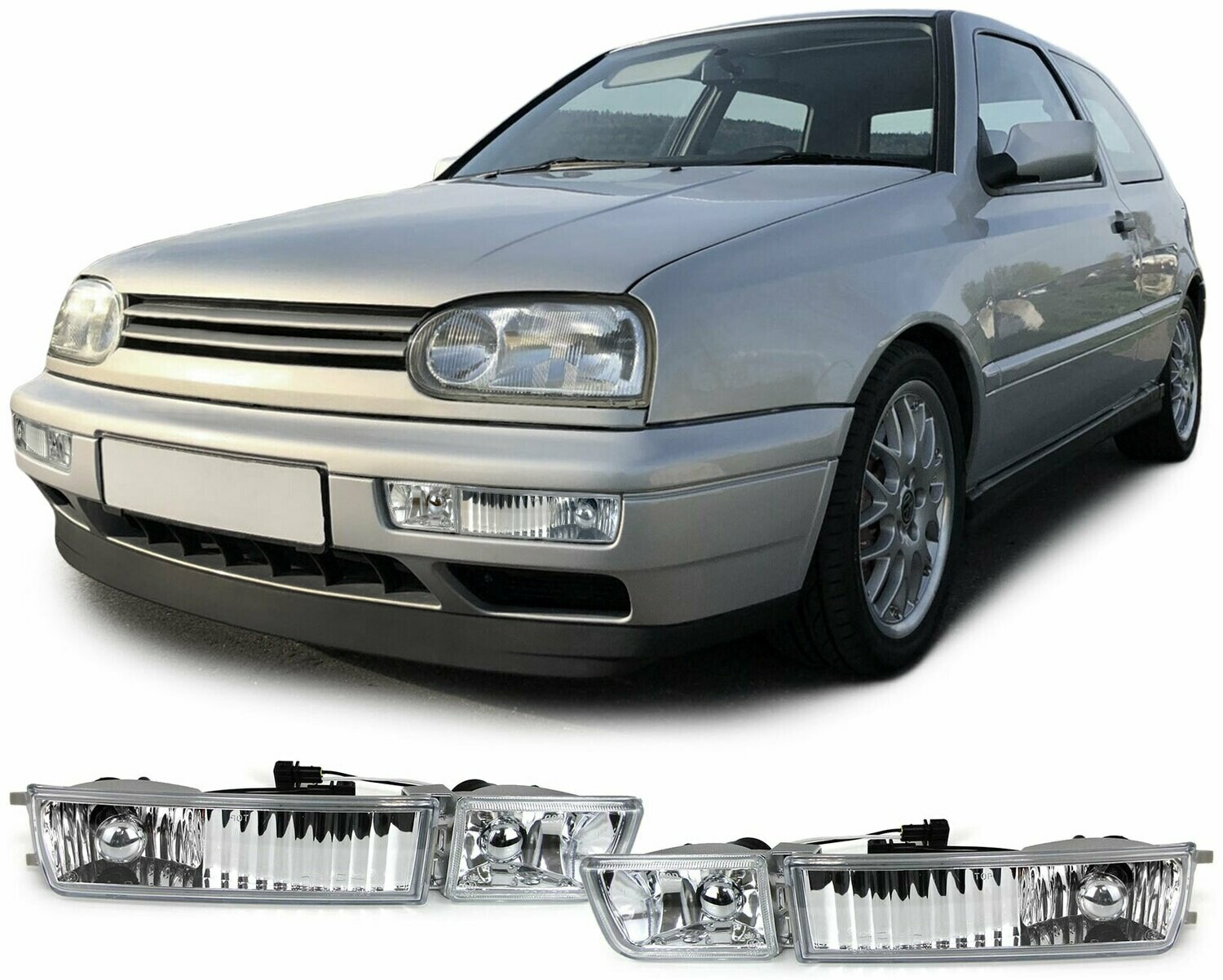 Paire de feux antibrouillard pour Volkswagen Golf 3 1991 - 1997