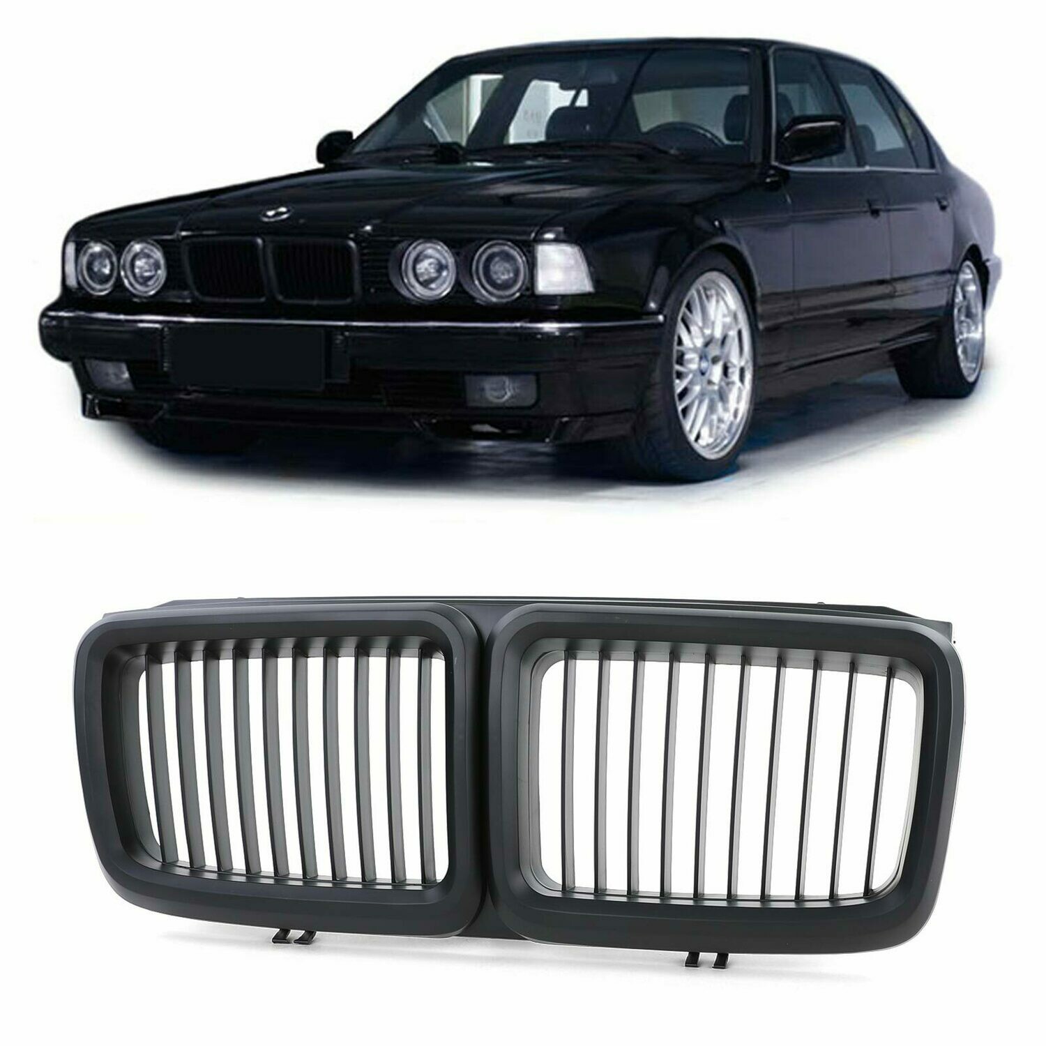 Calandre / Grille​ Sport Look noir mat pour BMW Série 7 E32 1886 - 1994
