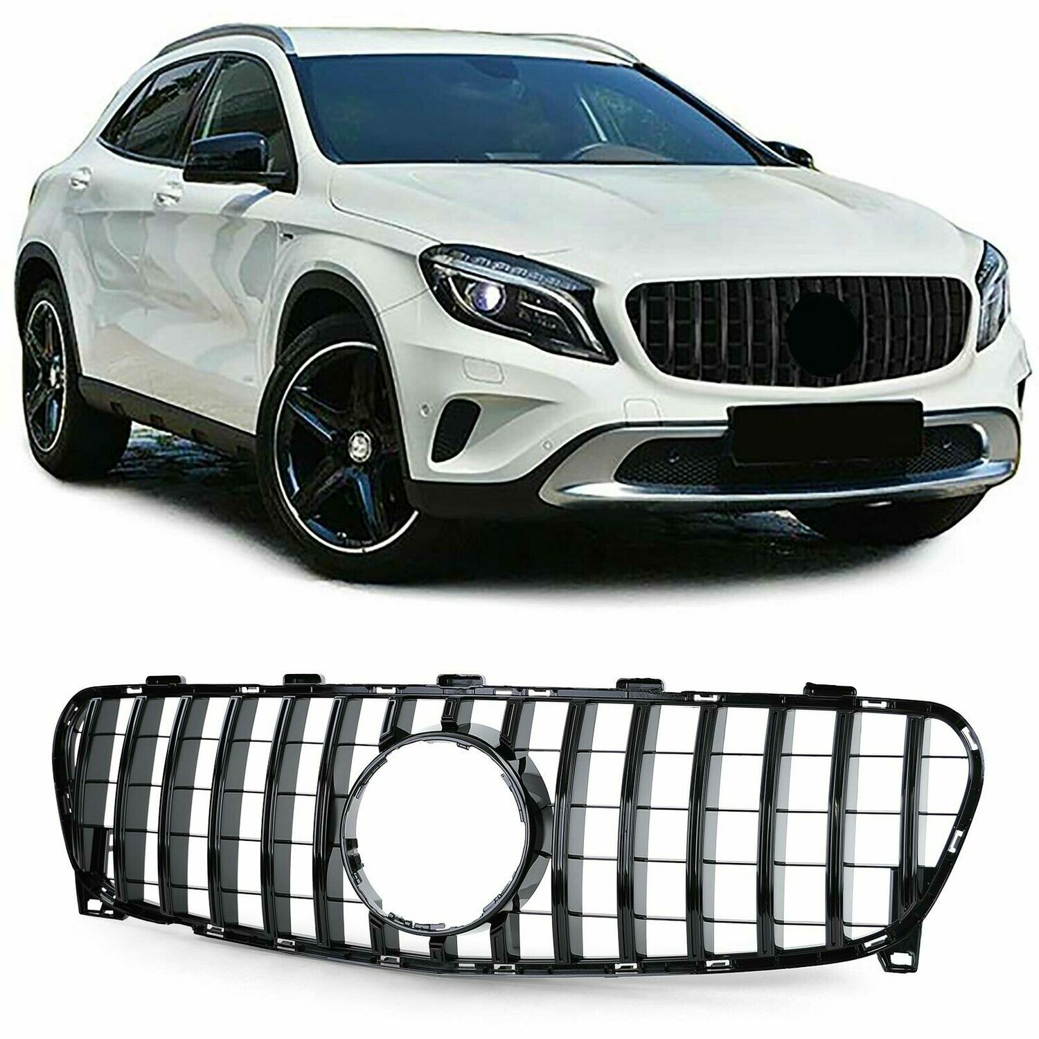 Calandre / Grille​ Sport Look Noir Brillant pour Mercedes GLA X156 de 17