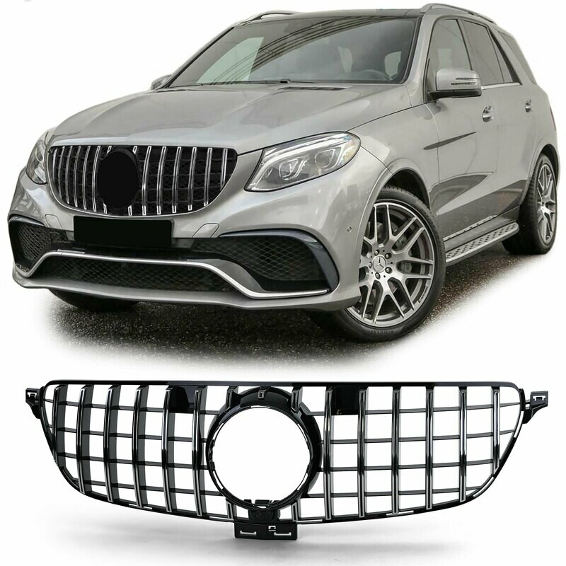 Calandre / Grille​ Sport Look Noir Chromé pour Mercedes ML W166 à partir de 15