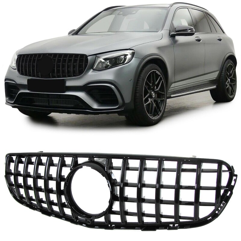 Calandre / Grille​ Sport Look Noir Brillant pour Mercedes GLC X253 à partir de 2015