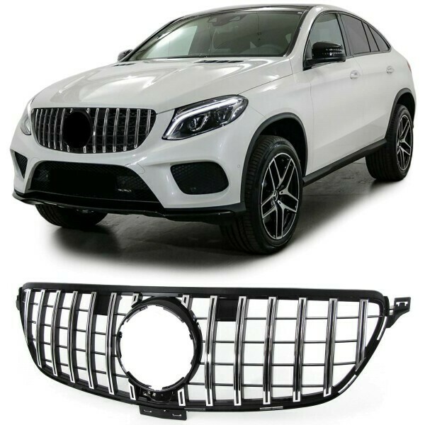Calandre / Grille​ Sport Look Noir Chromé pour Mercedes GLE Coupe C292 à partir de 2015