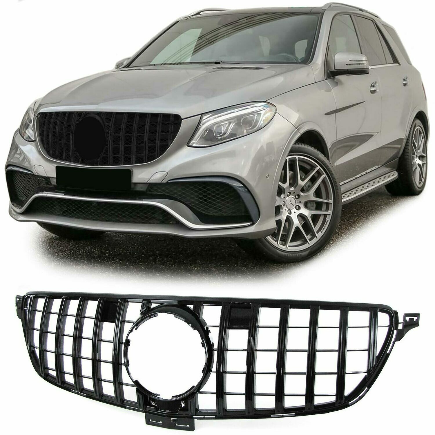 Calandre / Grille​ Sport Look Noir Brillant pour Mercedes GLE ML W166 à partir de 2015