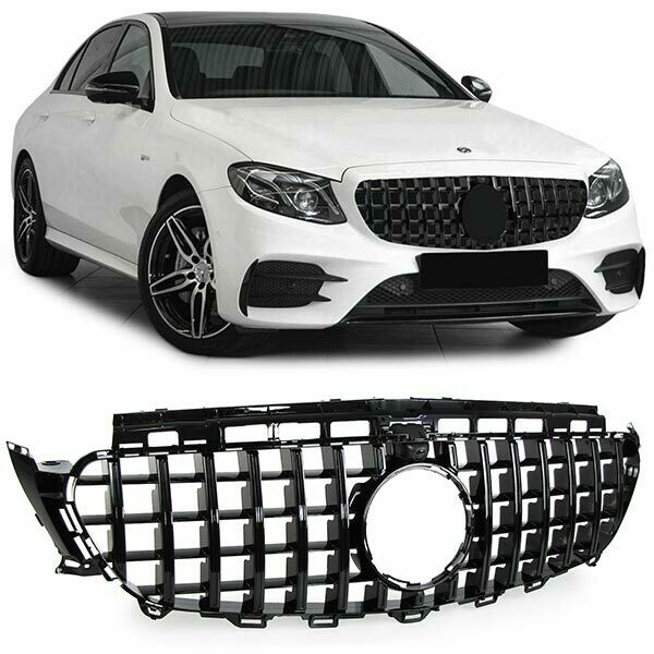 Calandre / Grille Sport Look Noir Brillant pour Mercedes Classe E W213 S213 à partir de 2016