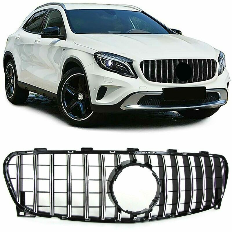 Calandre / Grille​ Sport Look Noir Chromé pour Mercedes GLA X156 à partir de 2017