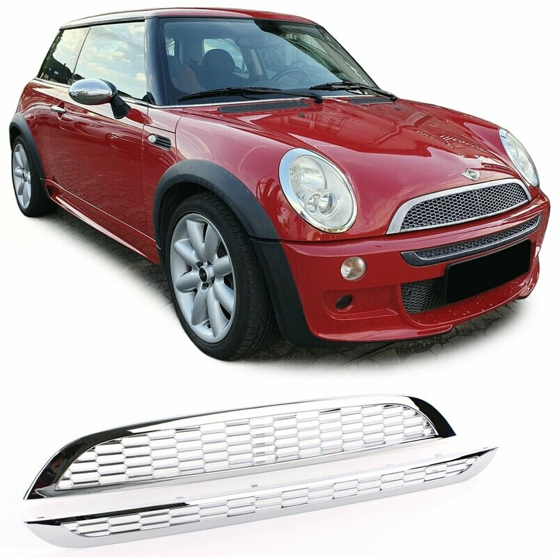 Calandre / Grille​ Sport Look Chromé pour Mini R50 R53 One Cooper 2001 - 2006