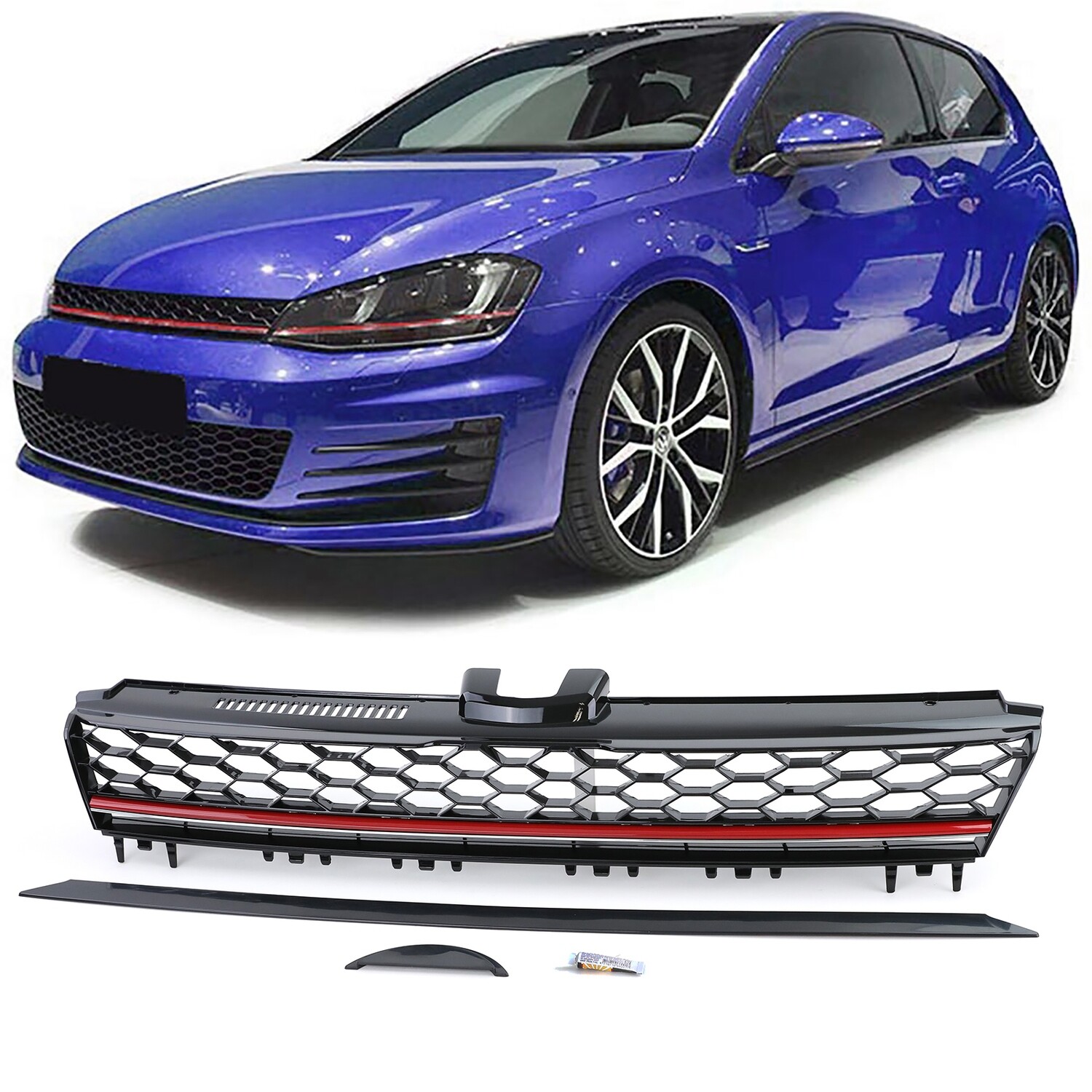 Calandre / Grille Sport Look GTI pour Volkswagen Golf 7 2012 - 2016