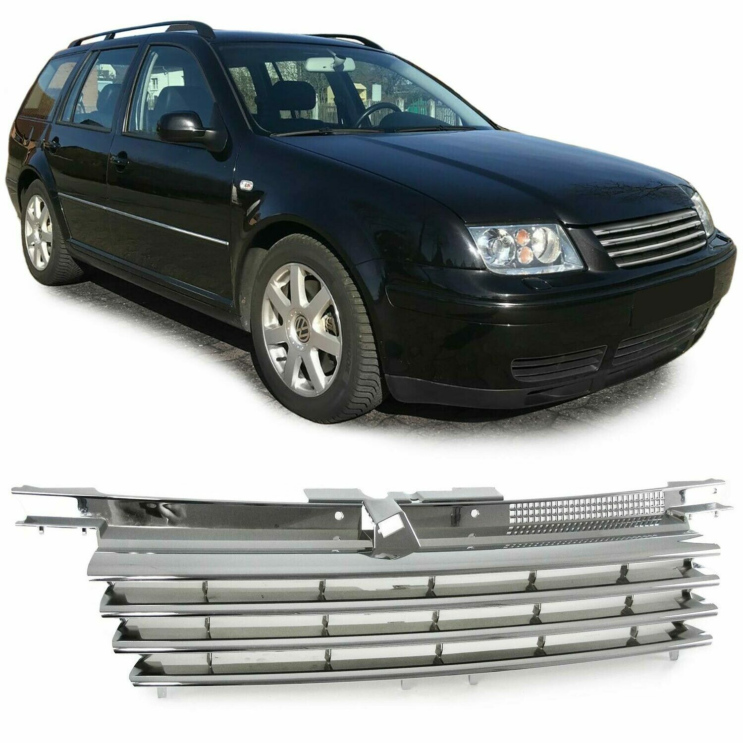 Calandre / Grille Chromée pour Volkswagen Bora 1998 - 2005