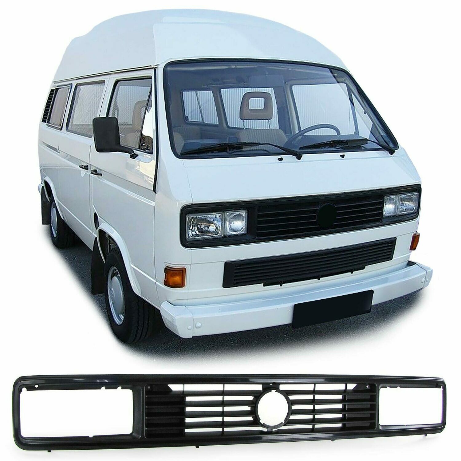 Calandre / Grille Noire pour Volkswagen Bus T2 T3 1979 - 1992