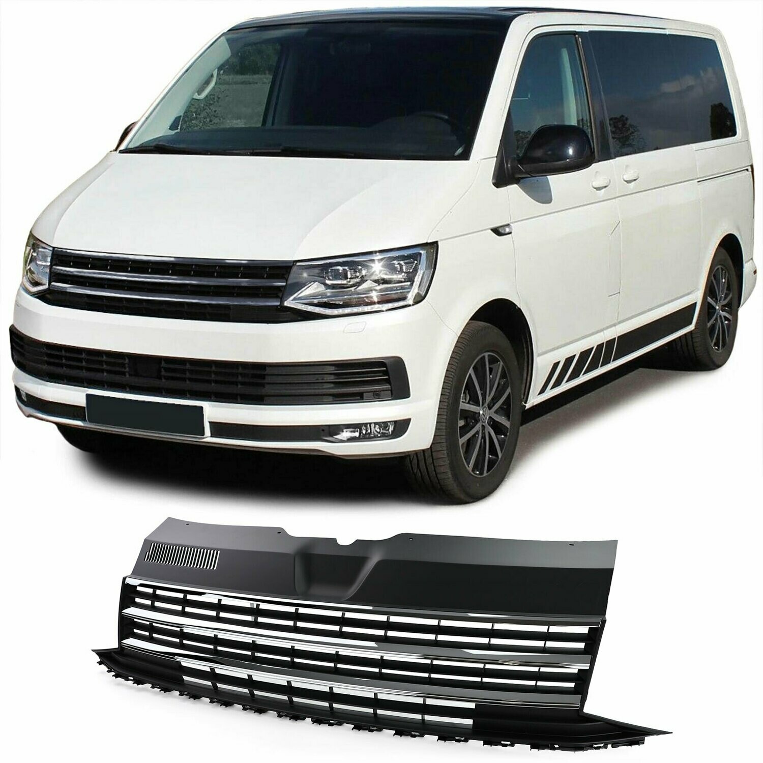 Calandre / Grille Noire / Chromée pour Volkswagen T6 à partir de 2015