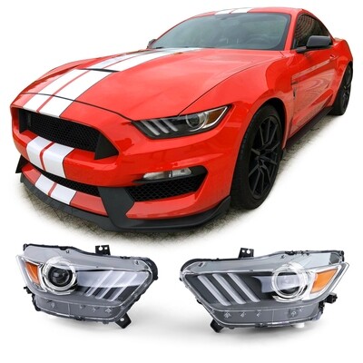 Paire de phares avant pour Ford Mustang 6 2014 - 2017