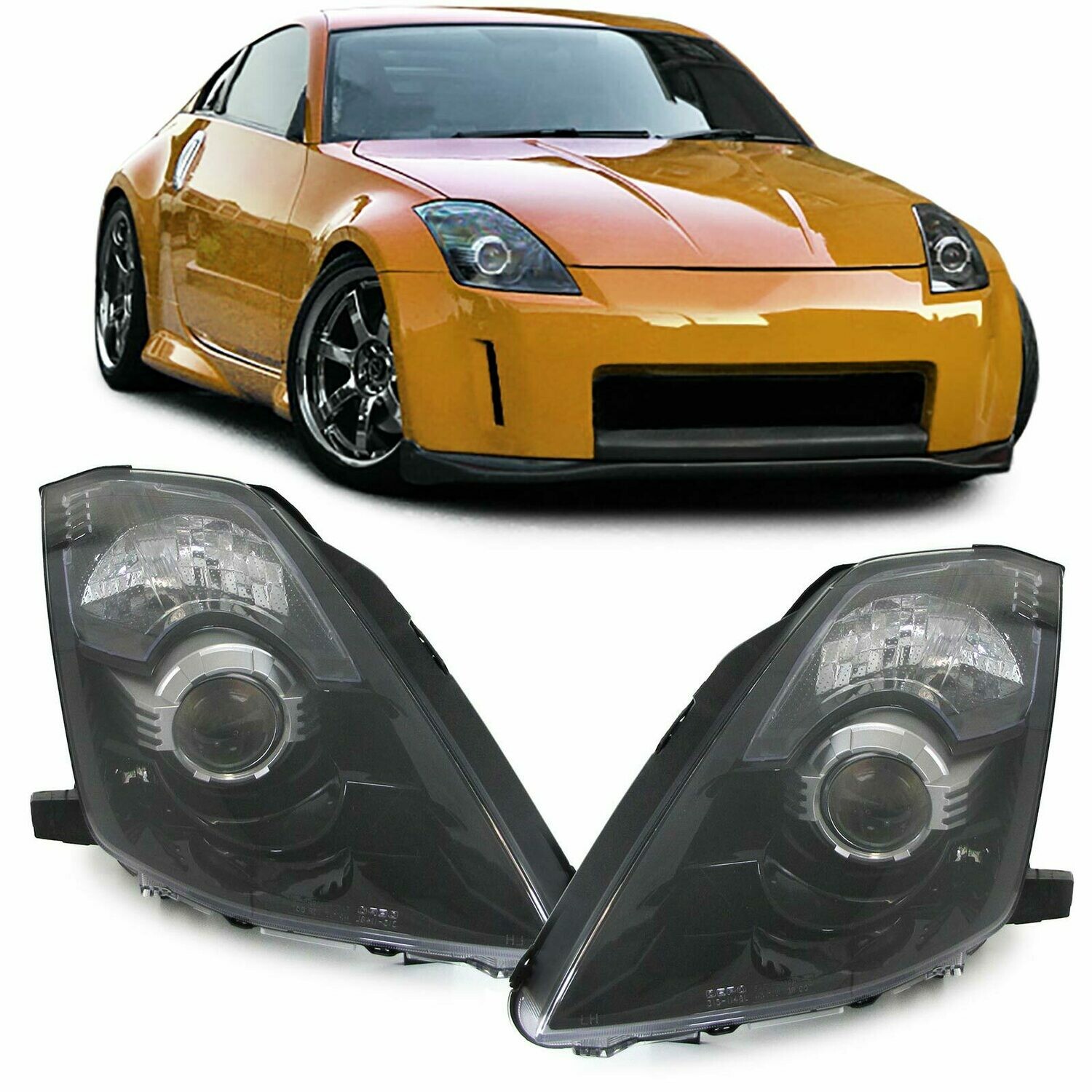 Paire Phares Avant LED Mazda Miata MX-5 1990-1997 - Ambre Avec Lumière Tournante