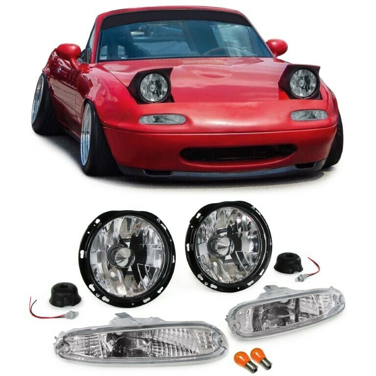 Paire de phares avant avec clignotants pour Mazda MX5 NA 1990 - 1998