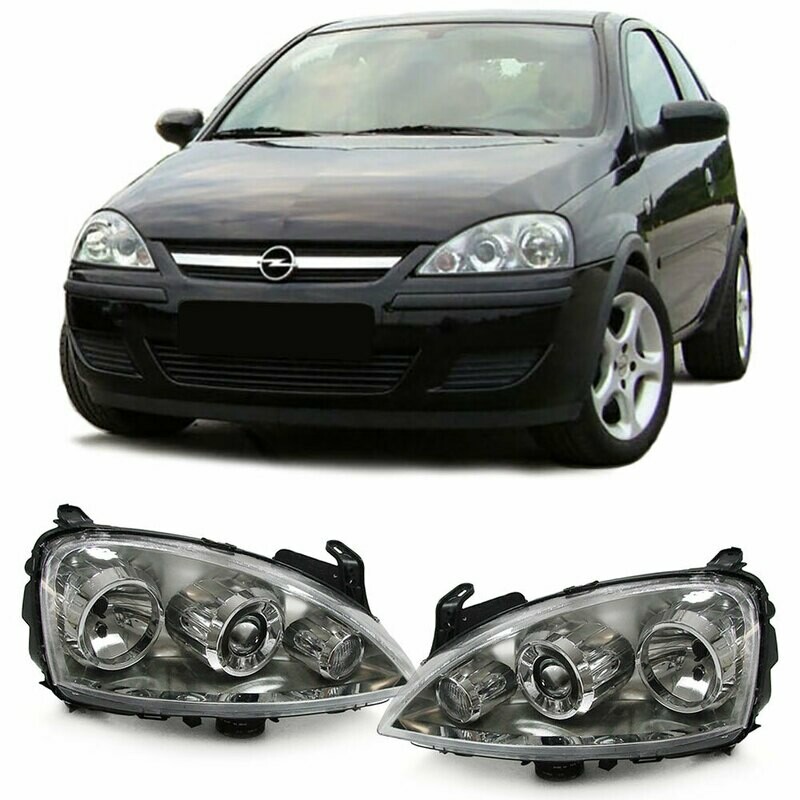 Paire de phares avant pour Opel Corsa C 2000 - 2006